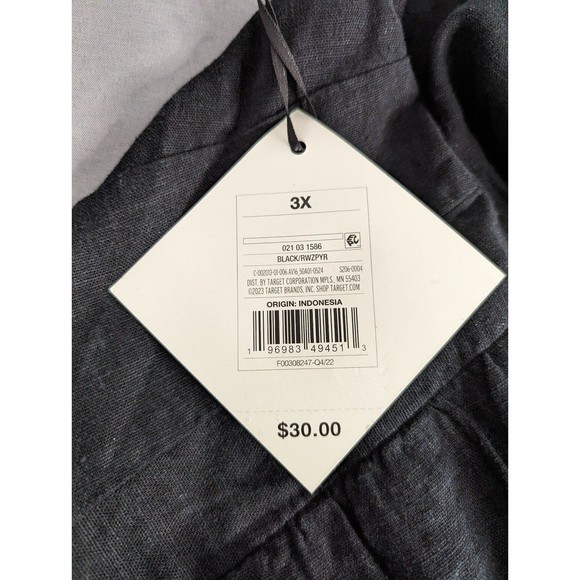 Women's Ava & Viv Halter Neck A-Line Dress Black - Picture 6 of 9